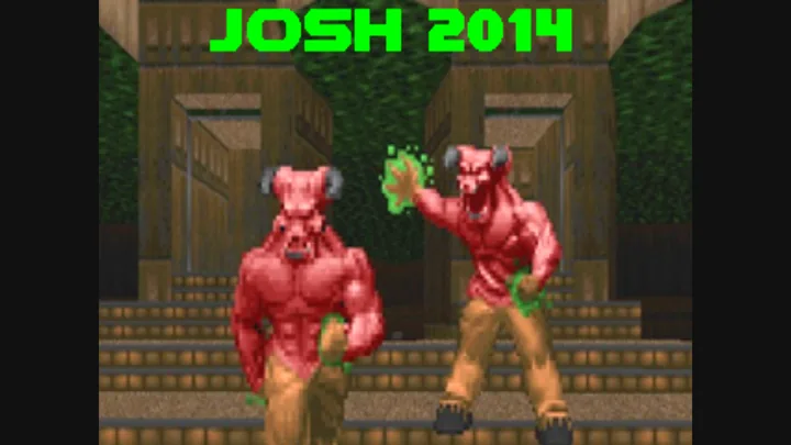 Josh 2014 title screen with two Barons of Hell